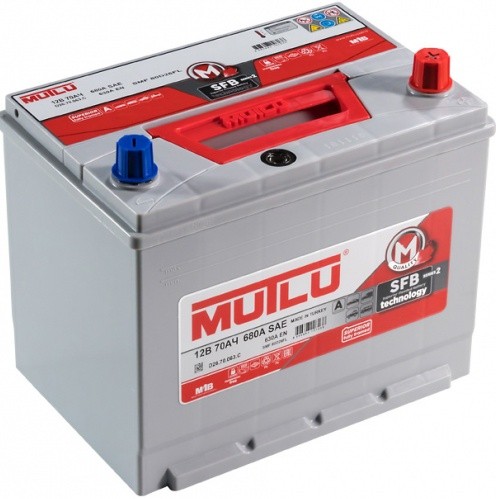 Аккумулятор легковой Mutlu SFB 2 Asia 70 а/ч 630А Обратная полярность