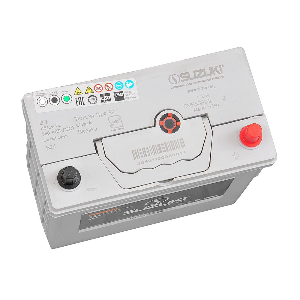 Аккумулятор SUZUKI 50B24L ASIA 45 Ач 380А О/П SMF50B24L 2