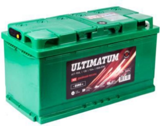 Батарея аккумуляторная АКОМ 6CT950ULTIMATUM 95А/ч 850А обратная полярн.