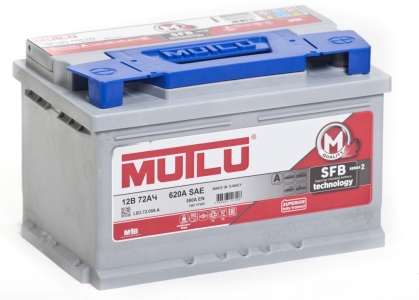 Аккумулятор легковой Mutlu SFB 2 72 а/ч 580А Обратная полярность