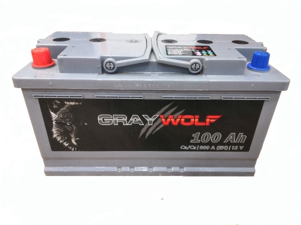 Батарея аккумуляторная GRAYWOLF 100А/ч 800А прямая полярн. стандартные (Европа) клеммы