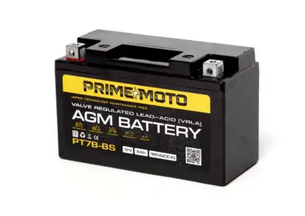 Аккумулятор PRIME MOTO PT7B-BS 8 Ач 190 А 150x66x94 мм