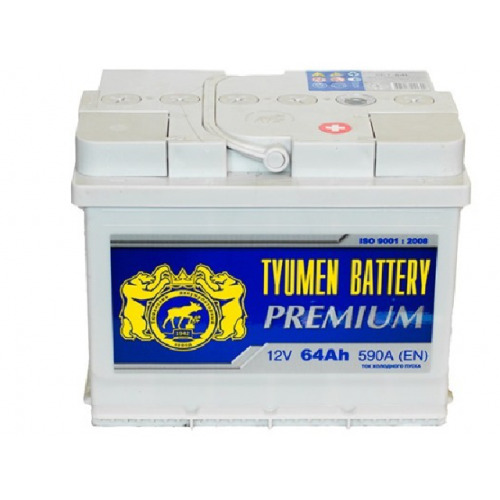 Аккумулятор автомобильный 6СТ-64 Тюмень Premium 620 А пп