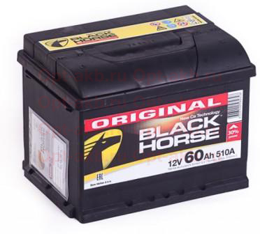 Аккумулятор BLACK HORSE 6СТ-60.1 пп 60 Ач 540 А 242х175х190 [L2X]