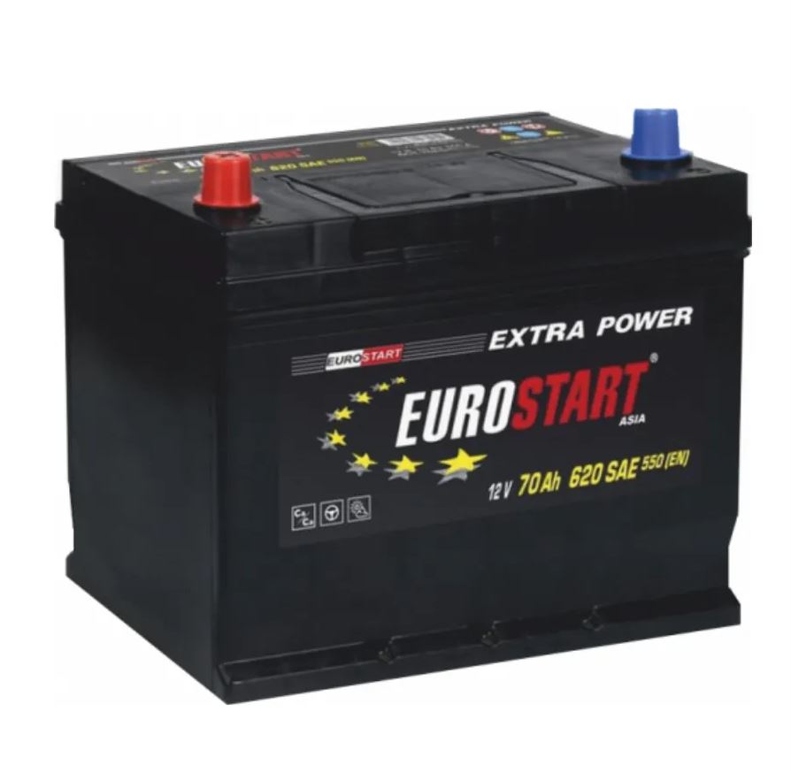 Аккумулятор автомобильный EUROSTART Азия 70 Ah п.п.