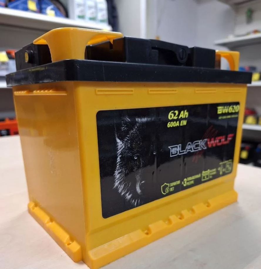 Аккумулятор Black Wolf 62 Ah прямая полярность BW621