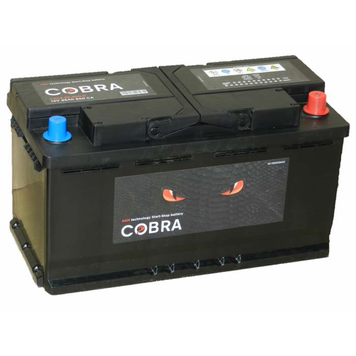 Автомобильный аккумулятор COBRA AGM 95 А/ч обр/п.