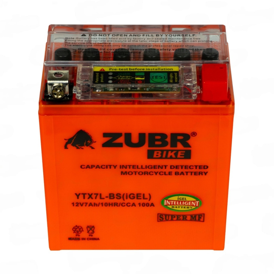 Аккумуляторная батарея ZUBR YTX7L-BS (iGel) 7 Ah