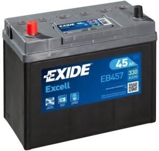 Аккумулятор легковой Exide Excell EB457 45 а/ч 330А ASIA Прямая полярность